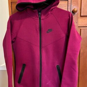 Nike Women's Tech Fleece Magenta Full-Zip Hoodie